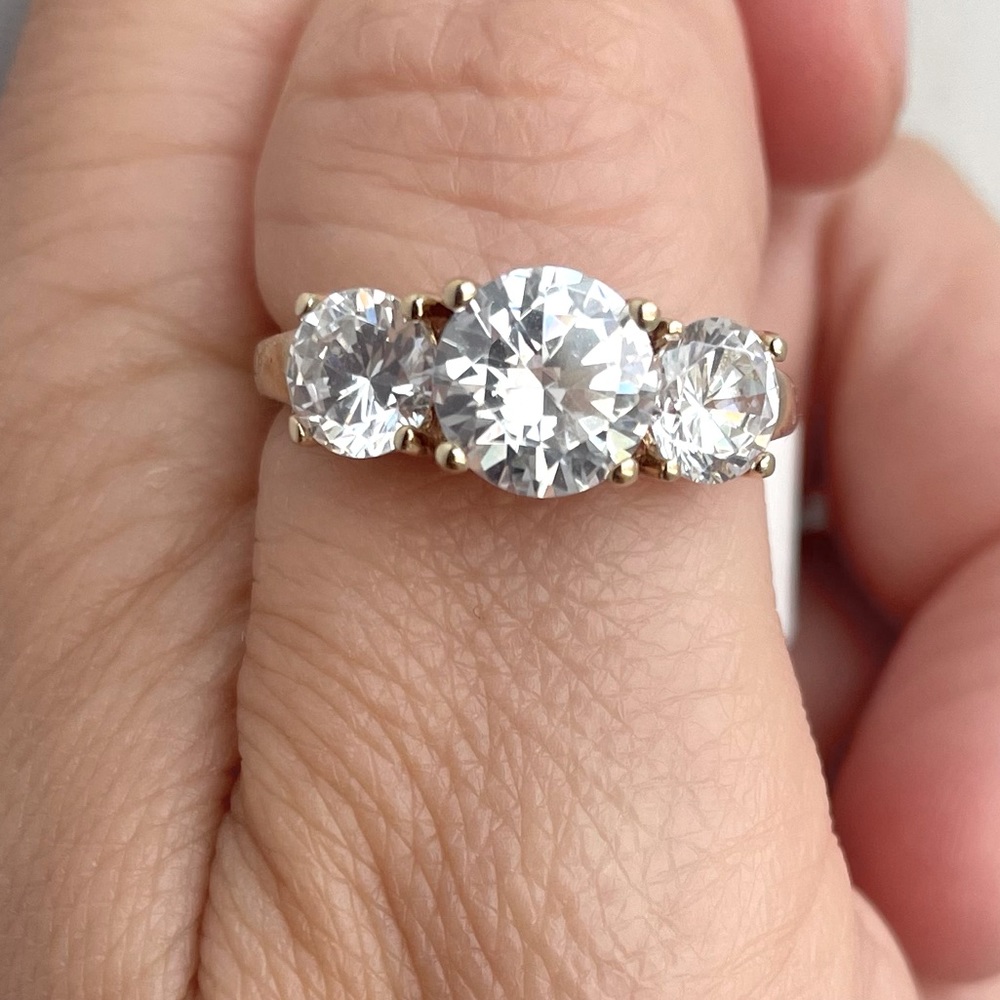 Vintage Danecraft 24 kt gold over sterling ring with tags.